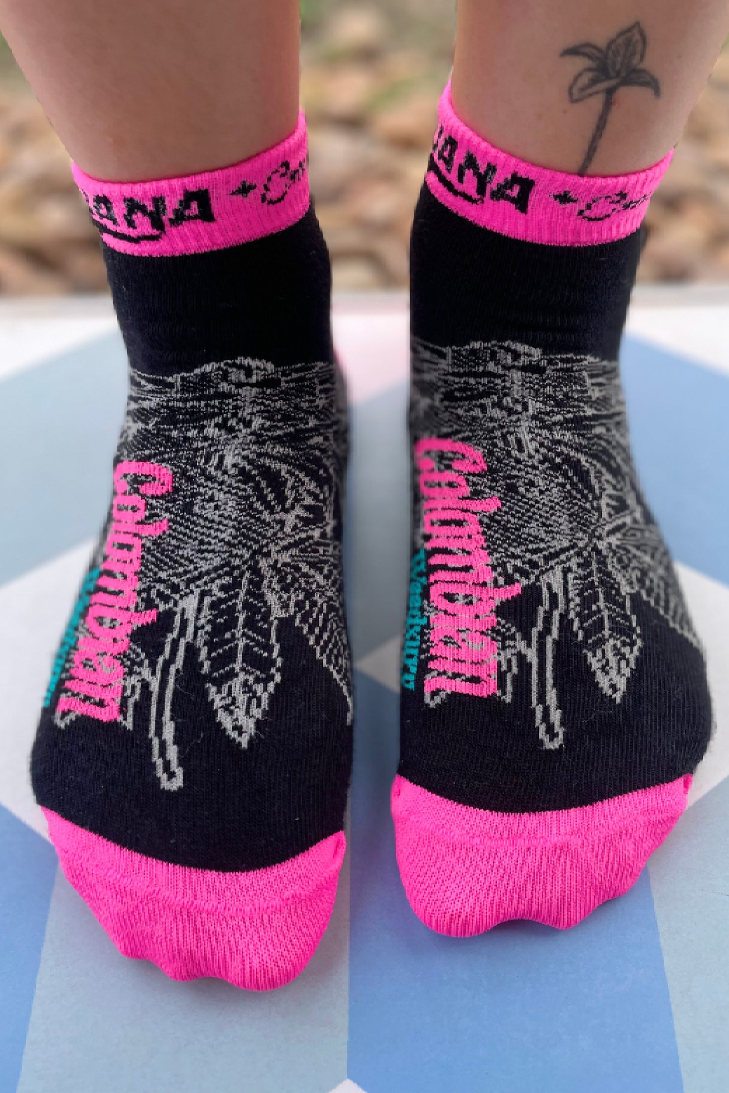 Colombian Weedxury Pink/Black Socks (U)