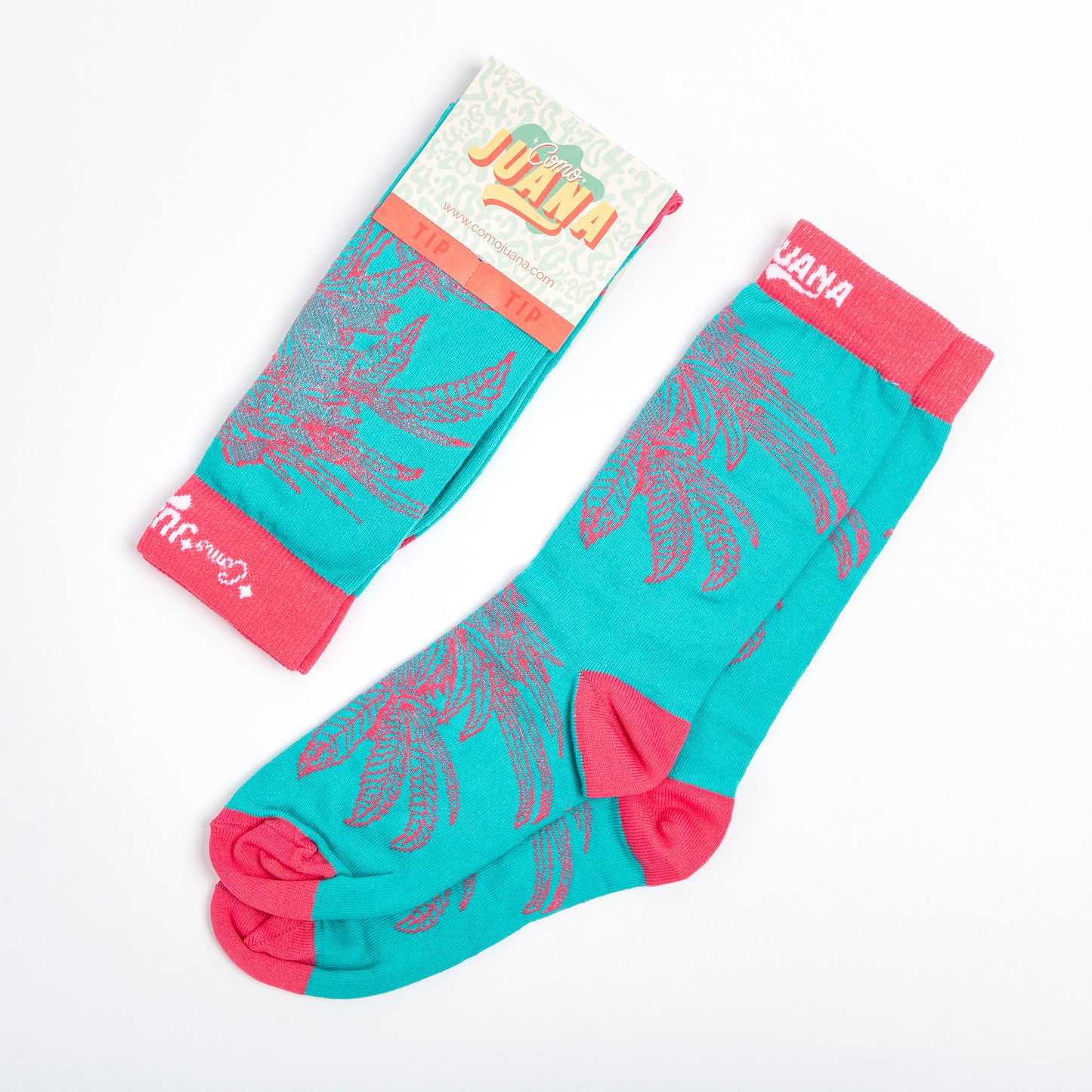 Plant Pink/Turquoise Socks (U)