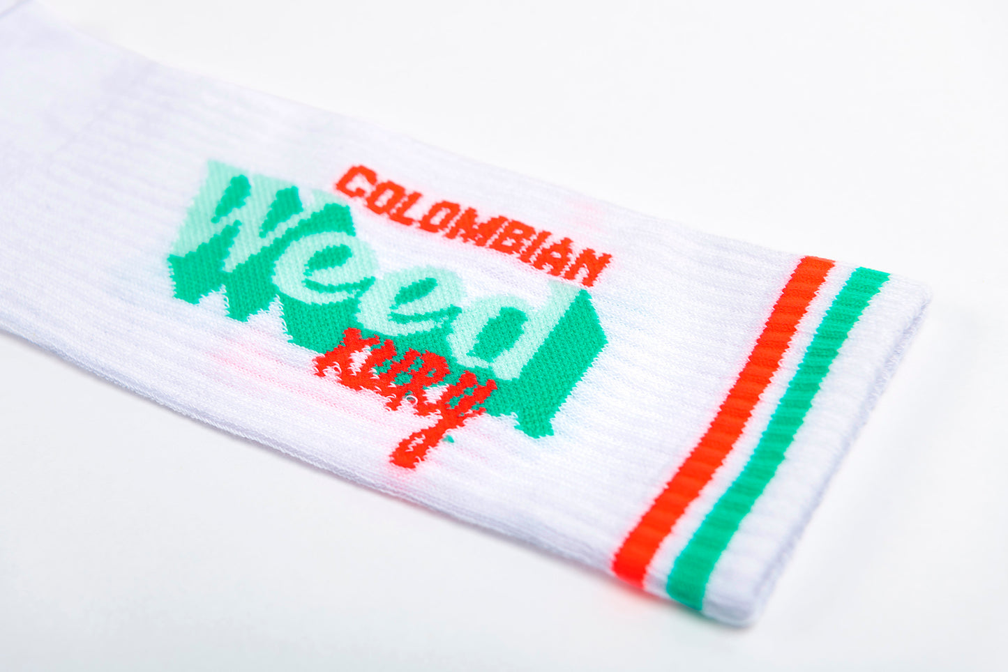 Colombian Weedxury White Socks (Unisex)