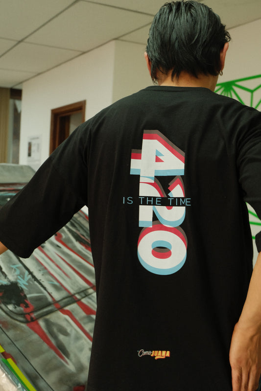 420 Time T -Shirt Black (M)