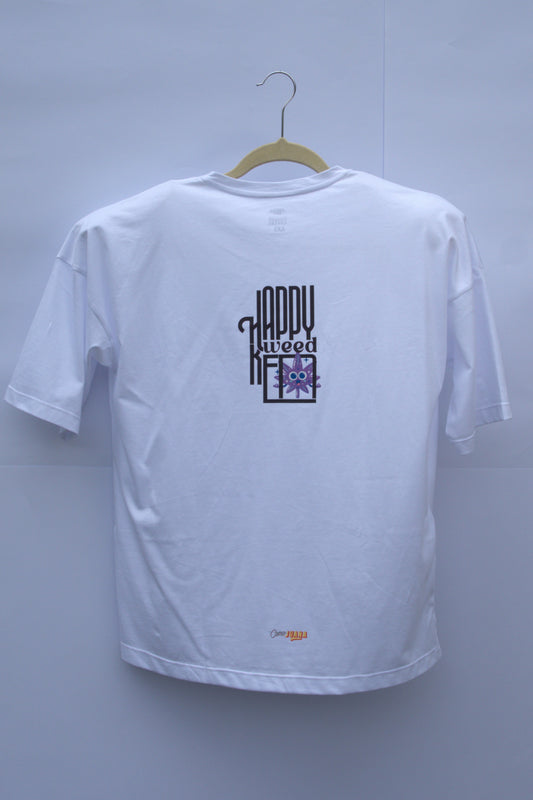 Happy Weedkend T -Shirt Oversize White (Woman)