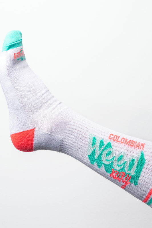 Colombian Weedxury White Socks (Unisex)
