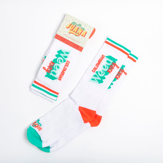 Colombian Weedxury White Socks (Unisex)