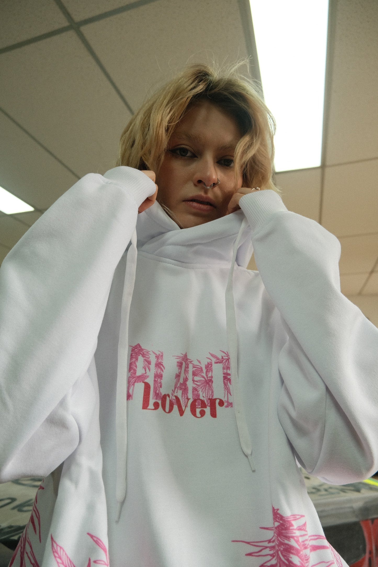 Plant Lover White Hoodie (U)