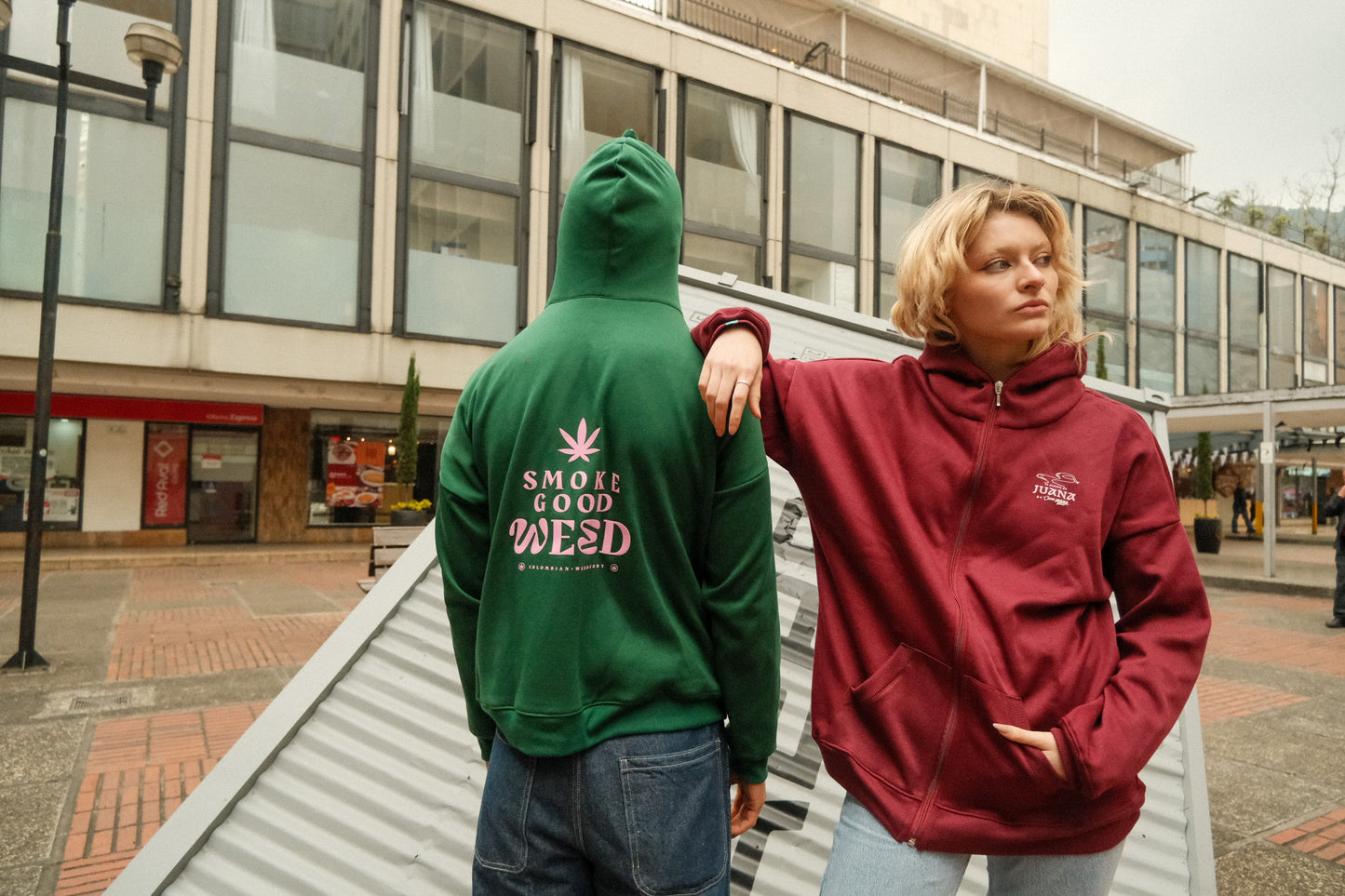 Smoke Good Weed El Jardin CJ / Red Wine Full Zip Hoodie (U)