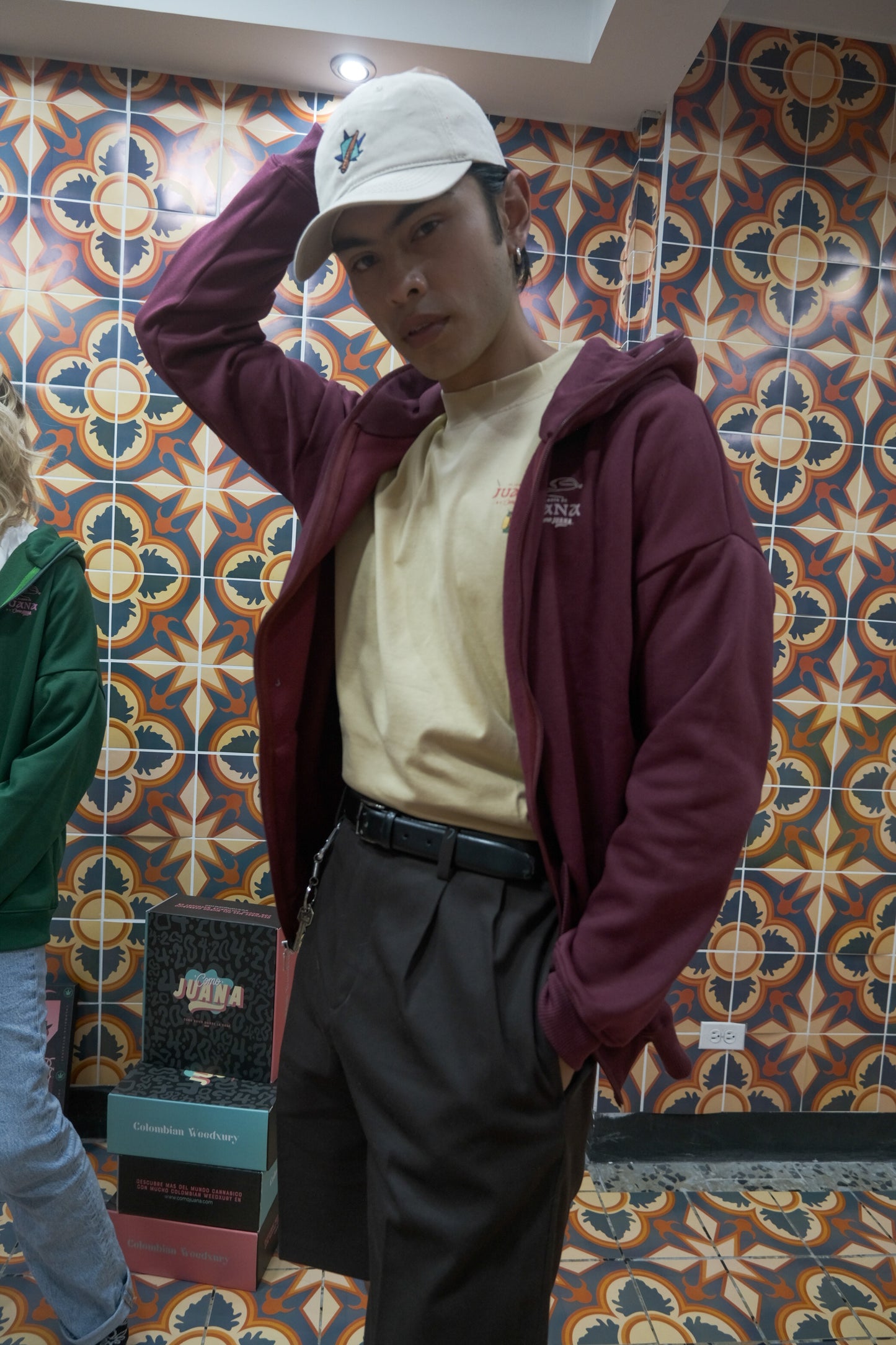 Smoke Good Weed El Jardin CJ / Red Wine Full Zip Hoodie (U)